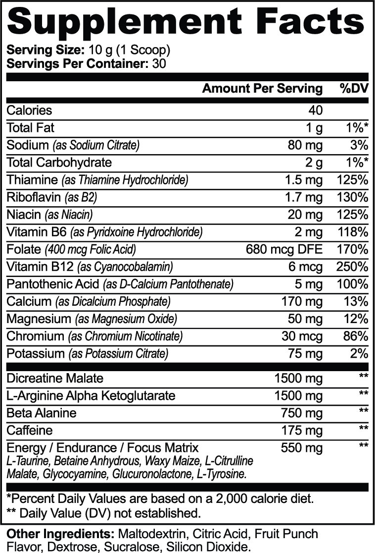 BASE Nitric Shock Pre-Workout — Fruit Punch