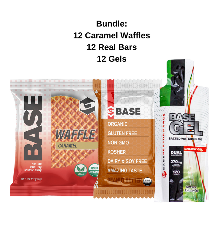 12 Gels + 12 Bars + 12 Waffles (Caramel)