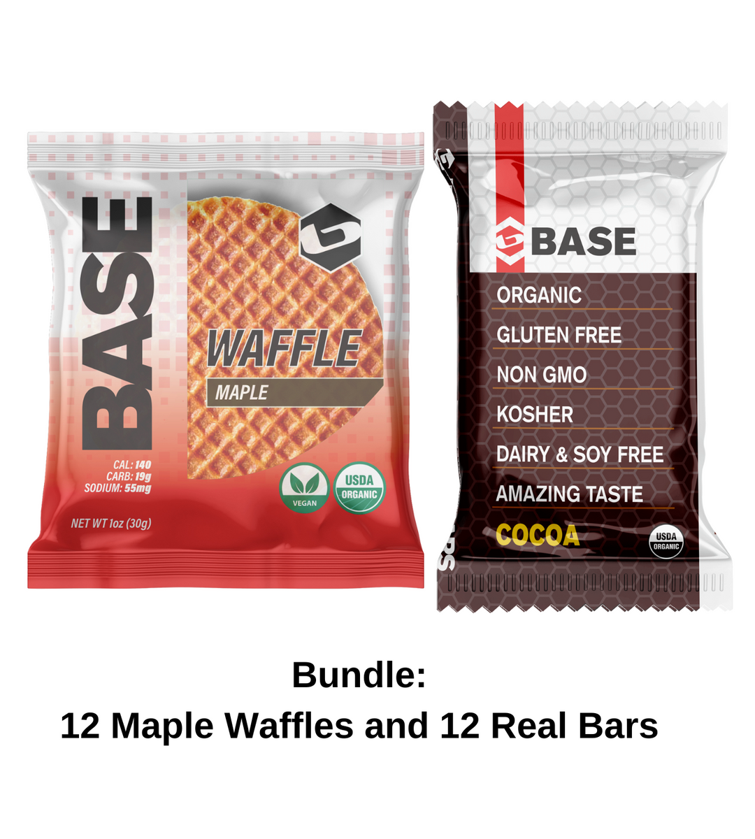 12 Base Waffles (Maple) + 12 Base Real Bars