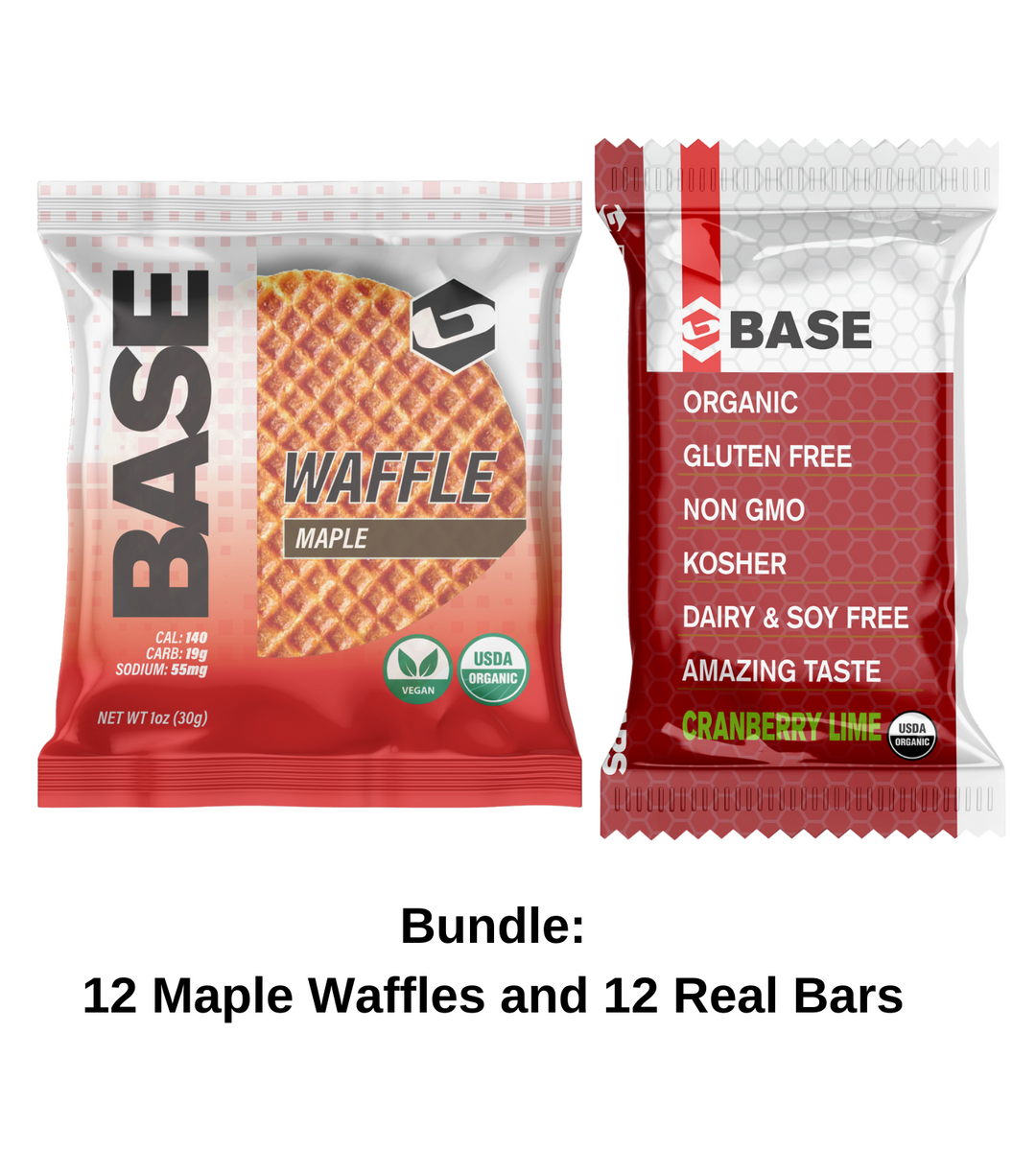 12 Base Waffles (Maple) + 12 Base Real Bars