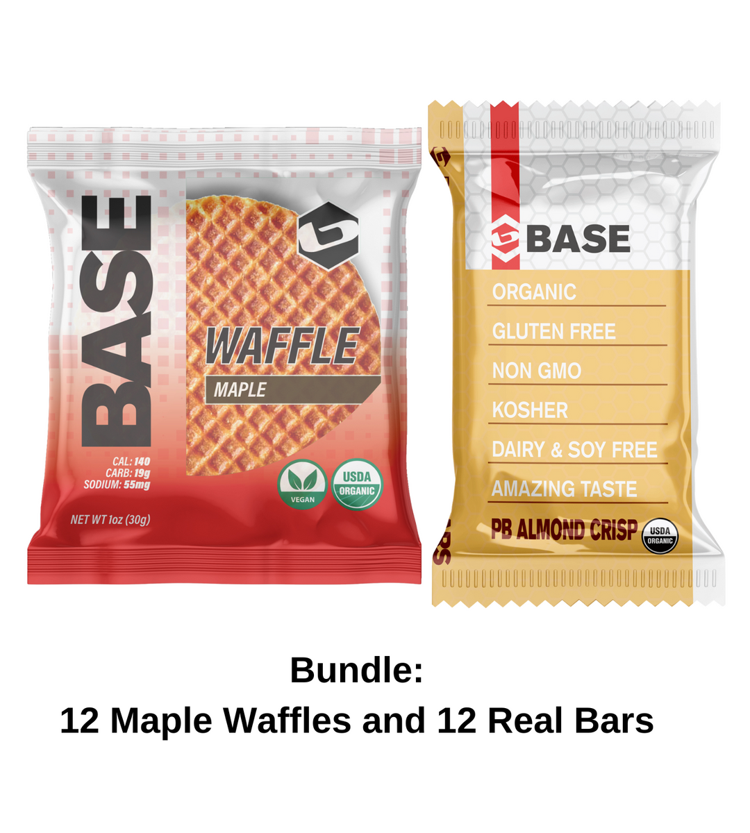 12 Base Waffles (Maple) + 12 Base Real Bars