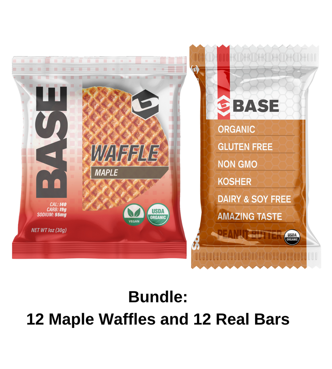 12 Base Waffles (Maple) + 12 Base Real Bars