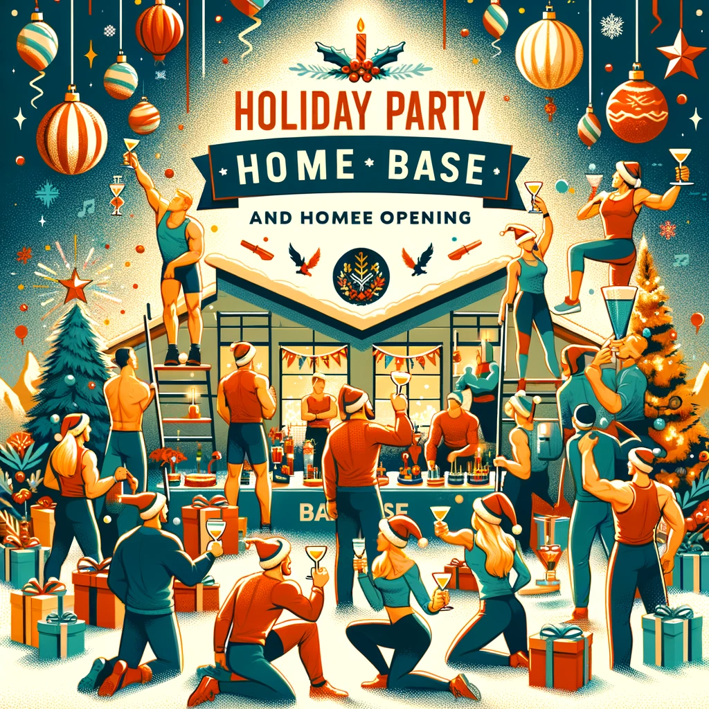HOLIDAY PARTY AND HOME BASE GRAND OPENING