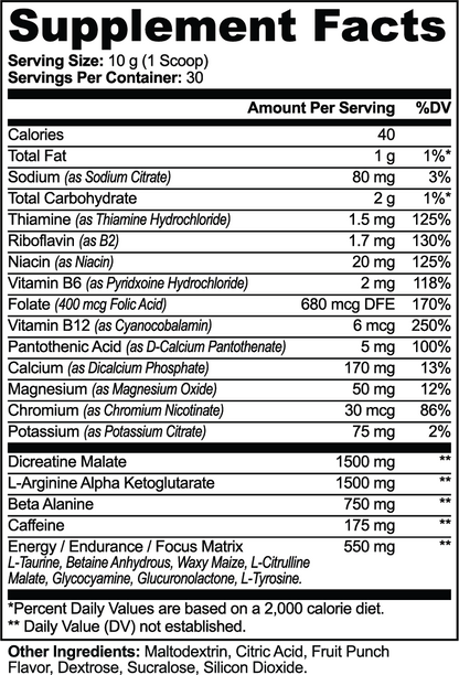 BASE Nitric Shock Pre-Workout — Fruit Punch