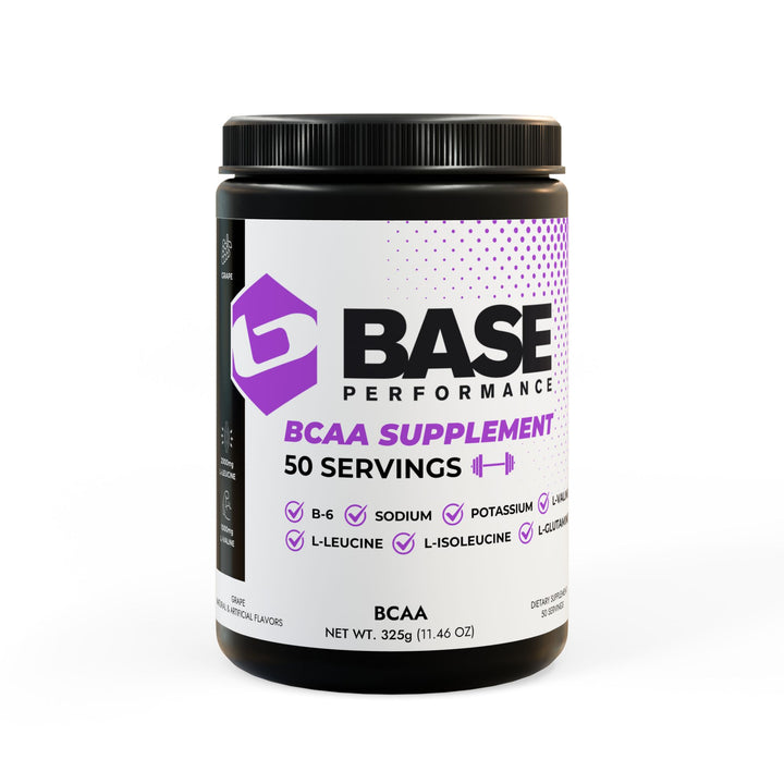 BASE BCAA Supplement, Grape (325g, 11.46oz, 50 servings)