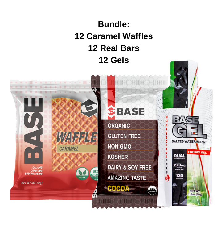 12 Gels + 12 Bars + 12 Waffles (Caramel)