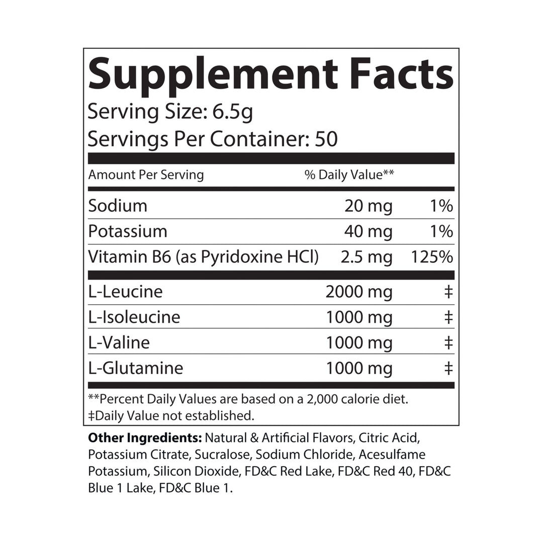 BASE BCAA Supplement, Grape (325g, 11.46oz, 50 servings)