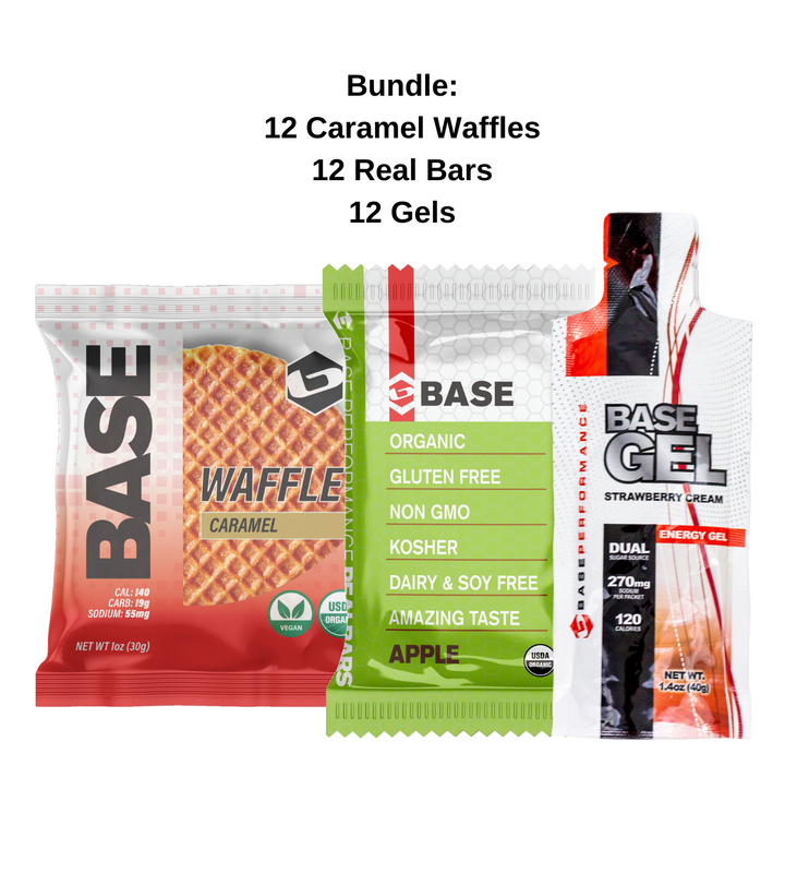 12 Gels + 12 Bars + 12 Waffles (Caramel)