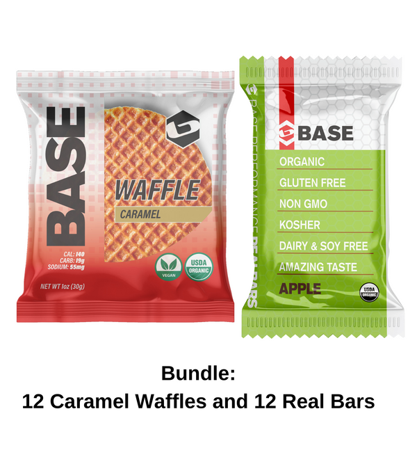 12 Base Waffles (Caramel) + 12 Base Real Bars